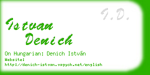 istvan denich business card